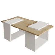 Tavolino in legno "Matris" - 90 x 46 x 37 cm - Bianco