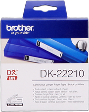 Brother DK-22210 nastro per etichettatrice Nero su bianco