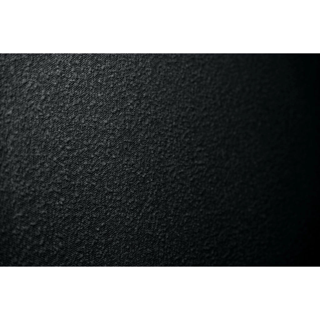 Testiera in tessuto bouclé nero liscio L200 cm
