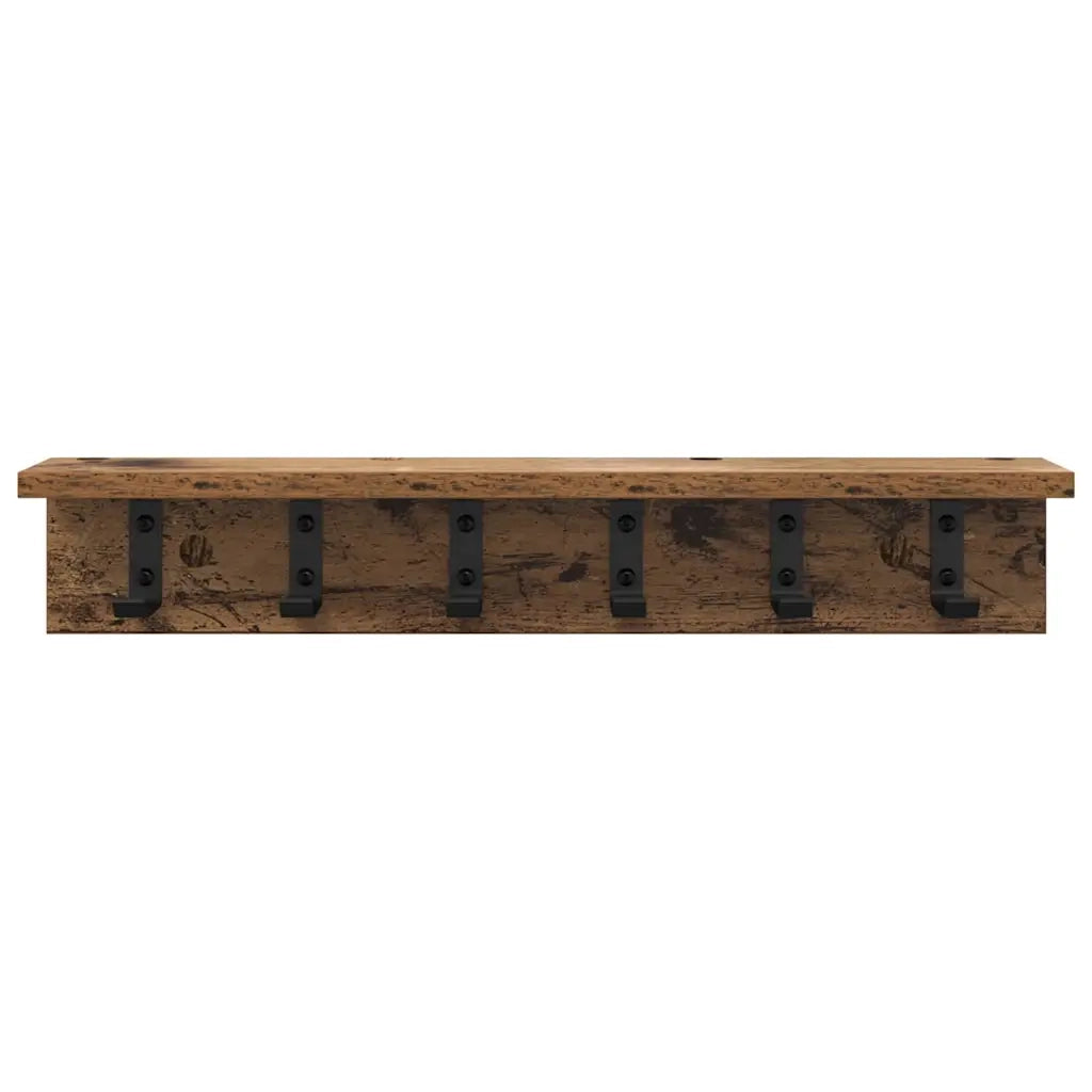 Appendiabiti a muro Legno vecchio 60 x 10,5 x 10,5 cm CFW1578485