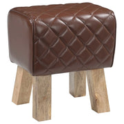 panchina 40 x 30 x 45 cm Pelle Vera Marrone diamante 42042099
