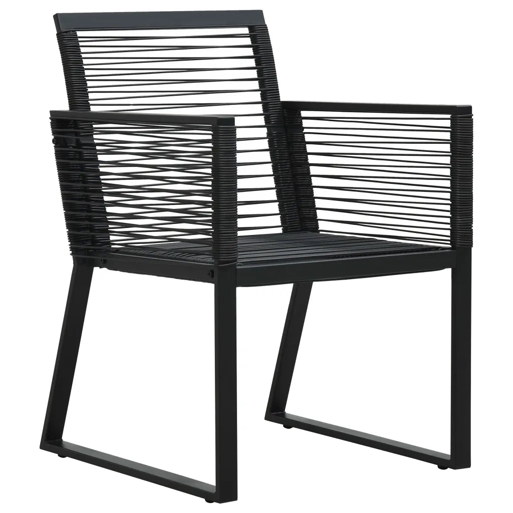 Set da Pranzo da Giardino 7 pz in Rattan PVC Nero cod mxl 41711