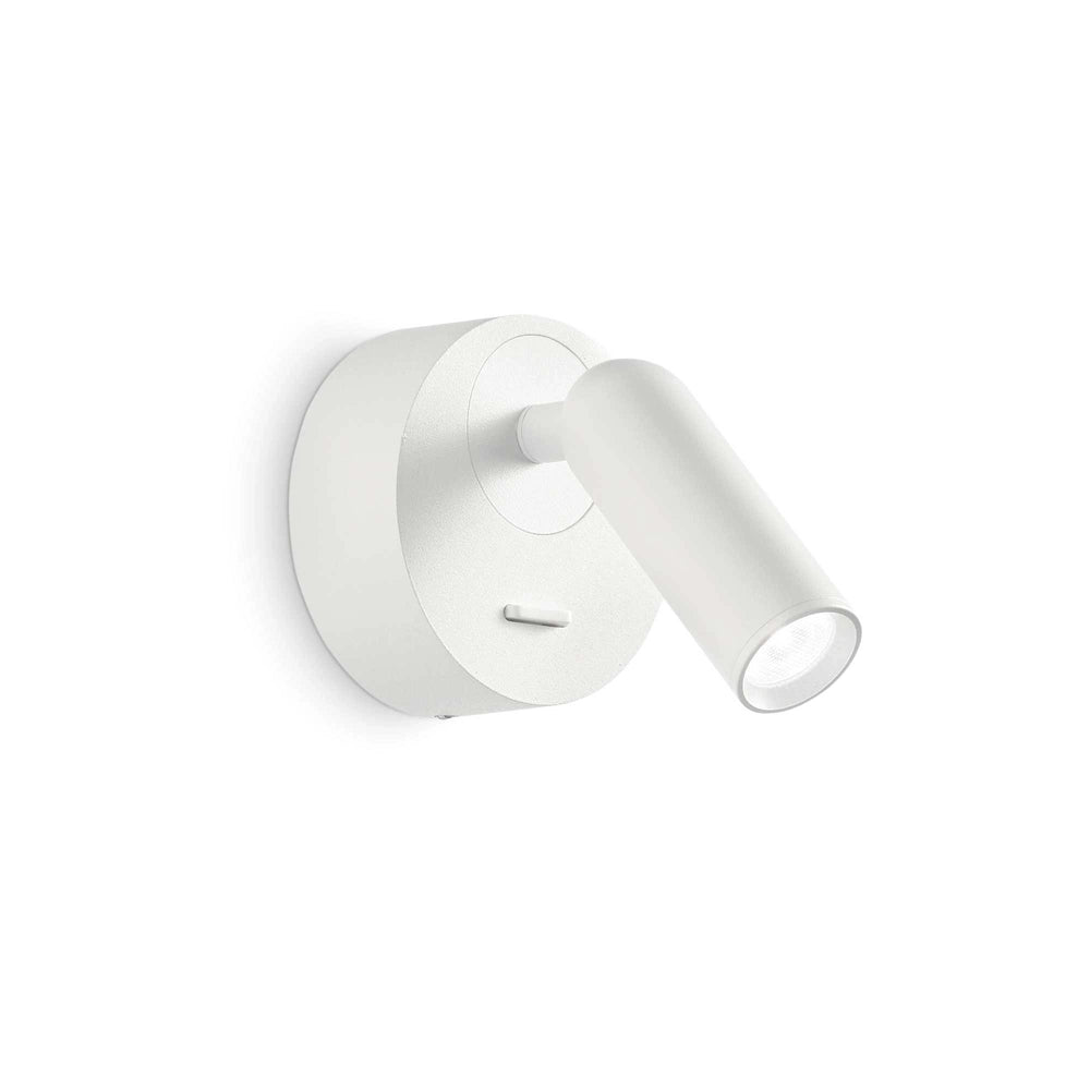 Applique Moderna Bean Round Metallo Bianco Led 3W 3000K Luce Calda