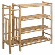 Scarpiera | Mobile per scarpe con lo scaffale Naturale 88 x 27 x 80 cm Bamb¨´