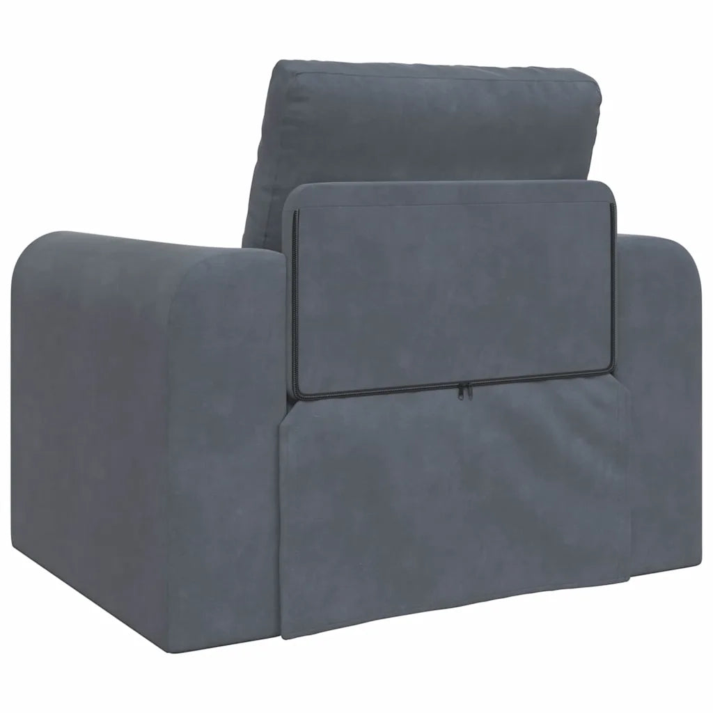 Divano letto-Sofa Letto-Daybed Grigio scuro 98 x 71 x 83 cm Velluto