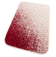 Tappeto Bagno Camera Scendiletto Doccia Vasca Antiscivolo Assorbente Shaggy Soffice IBISCO A Rosso - 50x80 cm