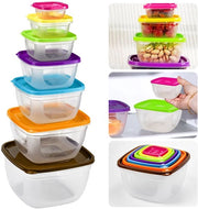 Set di contenitori per alimenti 7 pezzi 4200/2600/1500/1000/550/300/100 ml con coperchi contenitori congelati contenitore da cucina per preparazione e organizzazione delle pasti, resistente a lavastoviglie e forno a microonde