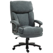 Sedia da ufficio ergonomica con funzione dondolo e altezza regolabile, supporto fino a 200 kg in poliestere grigio