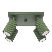 Plafoniera quadrata moderna verde oliva 25cm 4xGU10 GRAVIO