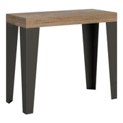 Consolle allungabile 90x40/196 cm Flame Small Premium quercia natura gambe antracite