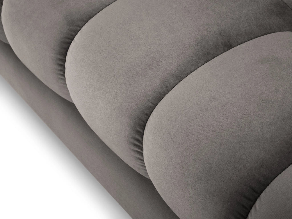 Cosmopolitan Design - Divano "Bali" 4 posti in velluto grigio chiaro 