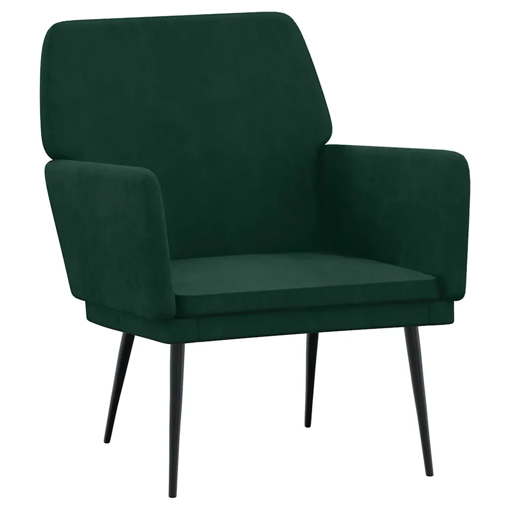 Poltrona Verde Scuro 62x79x79 cm Velluto 351374