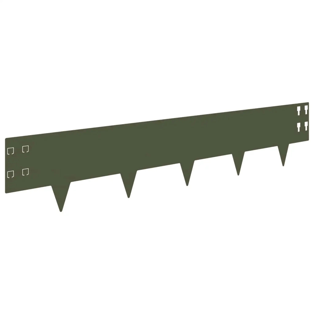 Bordura per Prato 20 pcs 100 x 20 cm Acciaio Verde Oliva 8008587