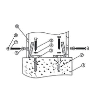 Kit completo di viti e staffe di fissaggio per sanitari a pavimento standard *** confezione 1