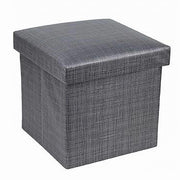 Trade Shop - Pouf Puff Contenitore Imbottito Portaoggetti Salvaspazio Seduta 38x38x35cm 79420 -