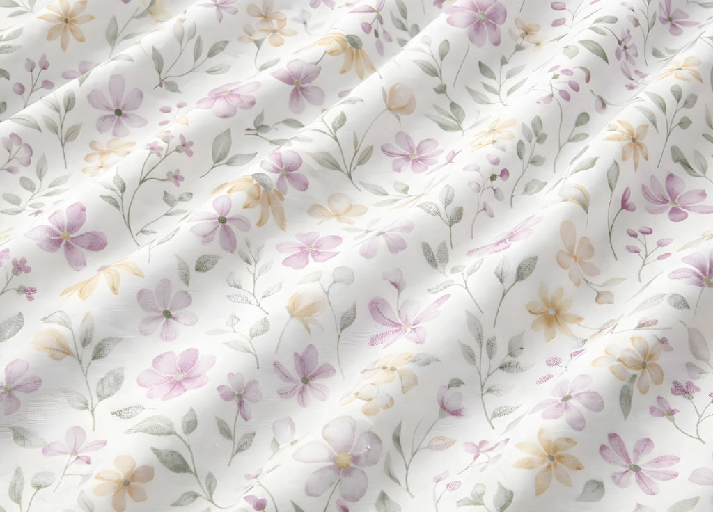 Completo Lenzuola Letto In 100% Cotone Made Italy Disegno Primavera - Piazza E Mezza - Rosa