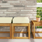 Cuscino da Sedia Esterno Crema 40 x 40 x 8 cm 100% Poliestere