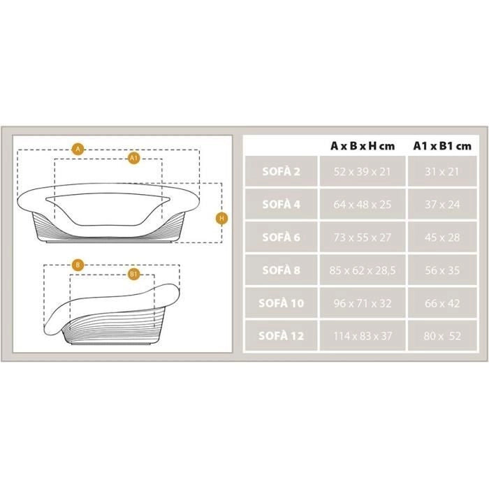 Cesto - FERPLAST - DIVANO 6 - Design moderno - Cuscino fantasia - Antiscivolo