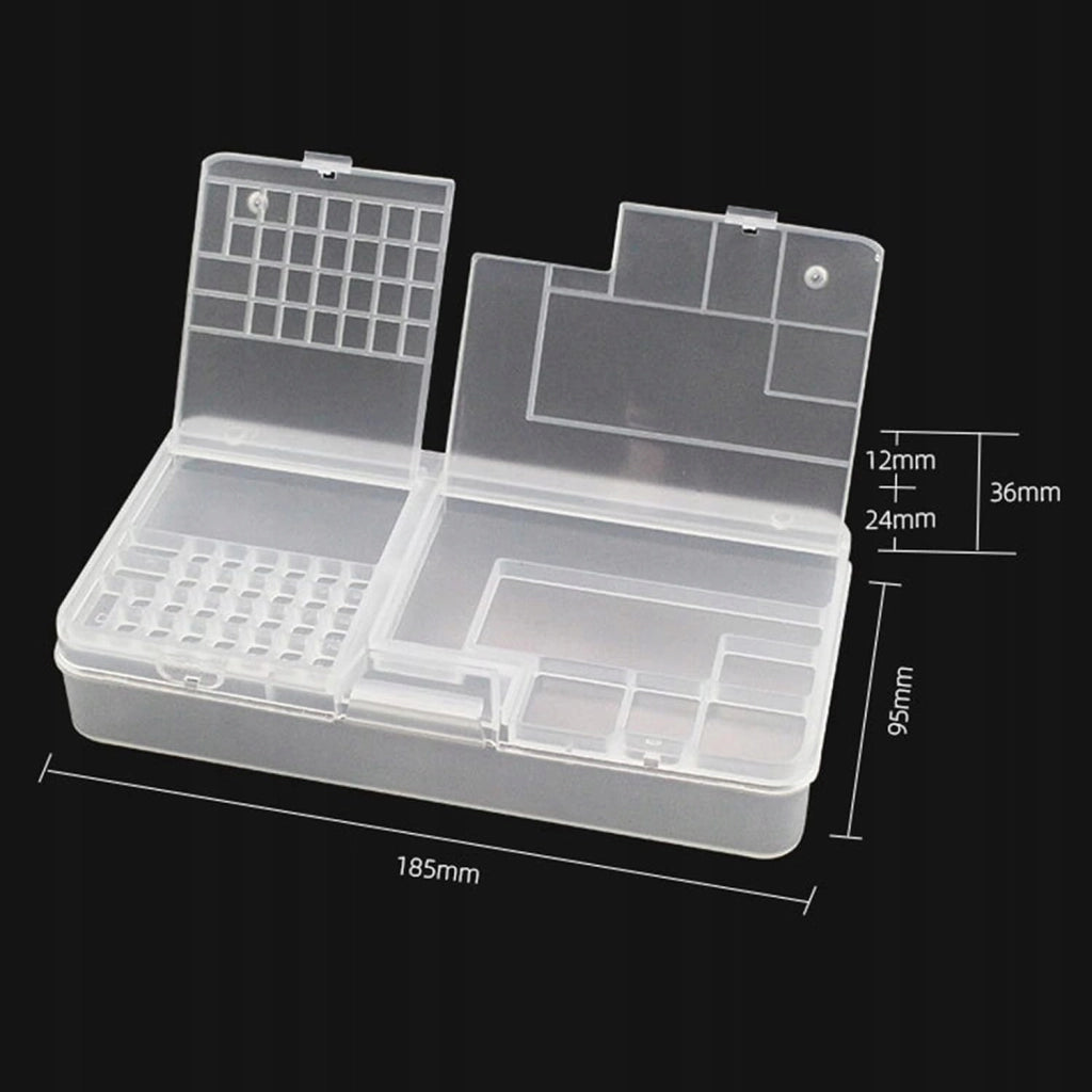 Organizer in Plastica per Componenti 205x100x45mm – Doppio Strato, Materiale PP Resistente