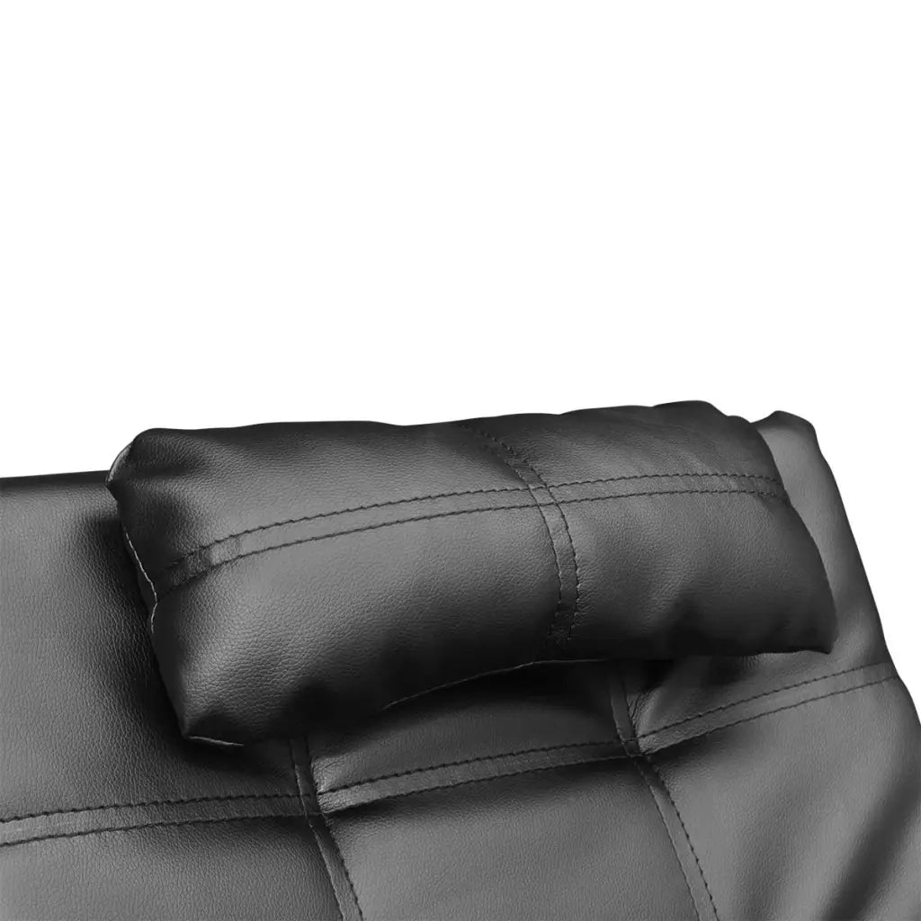Sedia a Sdraio con Cuscino Nera in Similpelle 242216