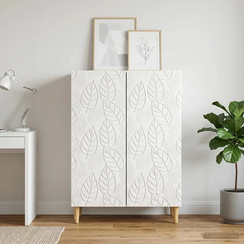 Credenza Bianco Lucido 66 x 34,5 x 90 cm Legno ingegnerizzato 895049