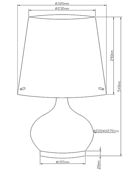 Lampada da Tavolo Ade Design in Metallo e Vetro Soffiato, Doppia Accensione, Attacco E14 40W e E27 100W, Bianco, Codice Prodotto: 2533-35-102