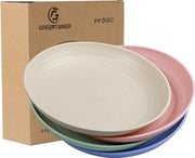 Set di 4 piatti da 198 cm servizio da tavola biodegradabile salutare impermeabile per bambini e adulti - leggero e BPA libero, microonde e lavastoviglie resistente