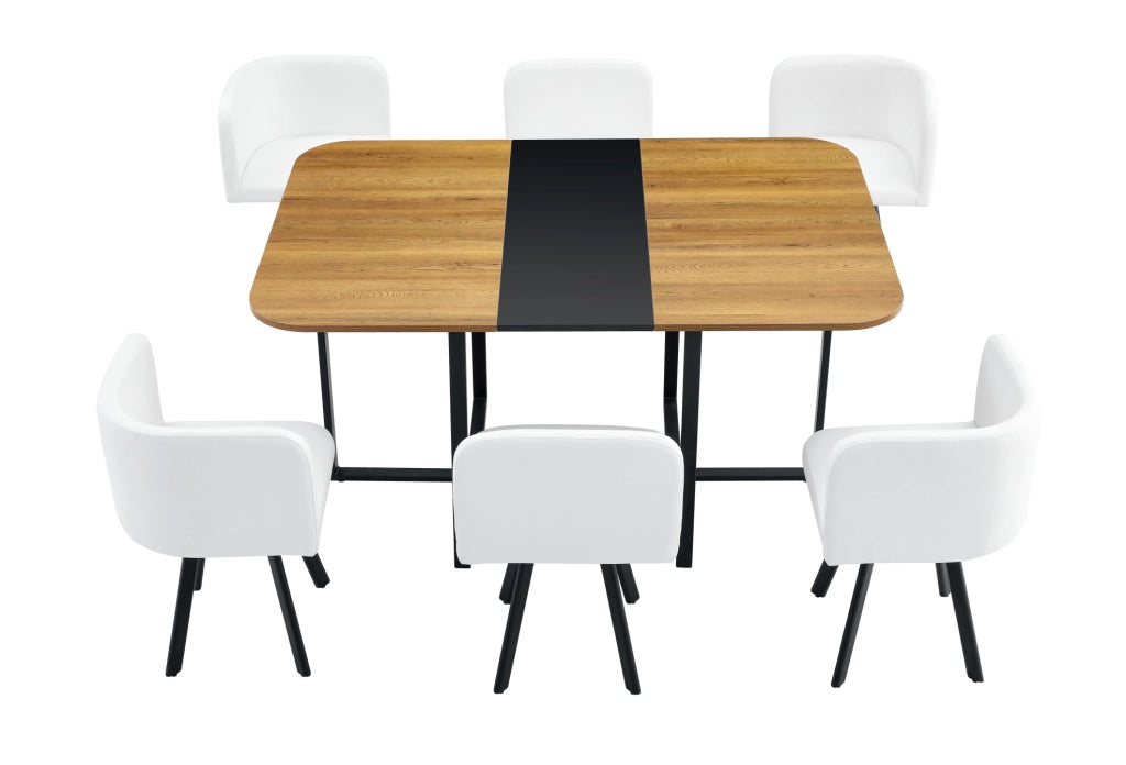Set da pranzo allungabile con sedie in MDF e metallo