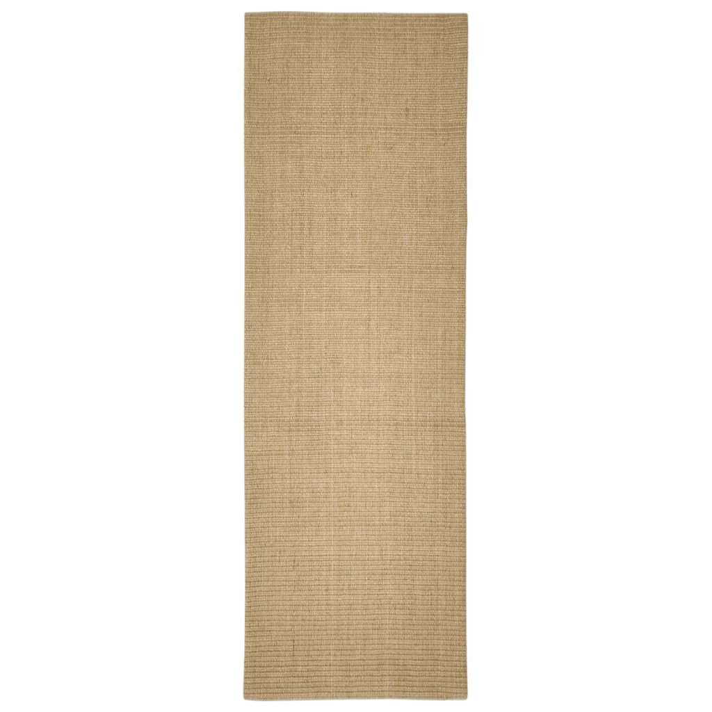 Tappetino tiragraffi in sisal per gatti 80 x 250 cm marrone chiaro 02_0045557