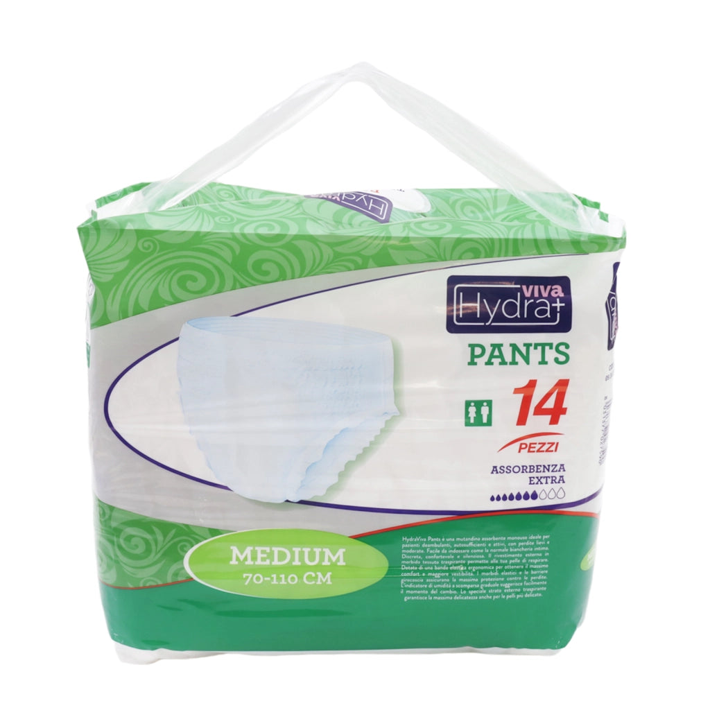 HYDRA VIVA+ PANTS PANNOLONI IN SET DA 6 IN TAGLIA M 14 PZ CON TAC APPENDISCOPE