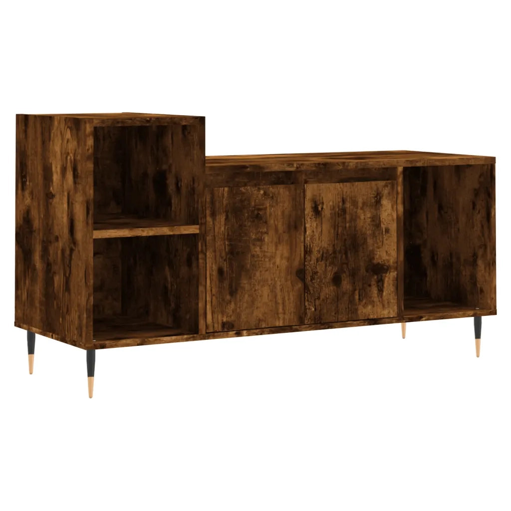 Mobile TV Rovere Fumo 100x35x55 cm in Legno Multistrato 831313