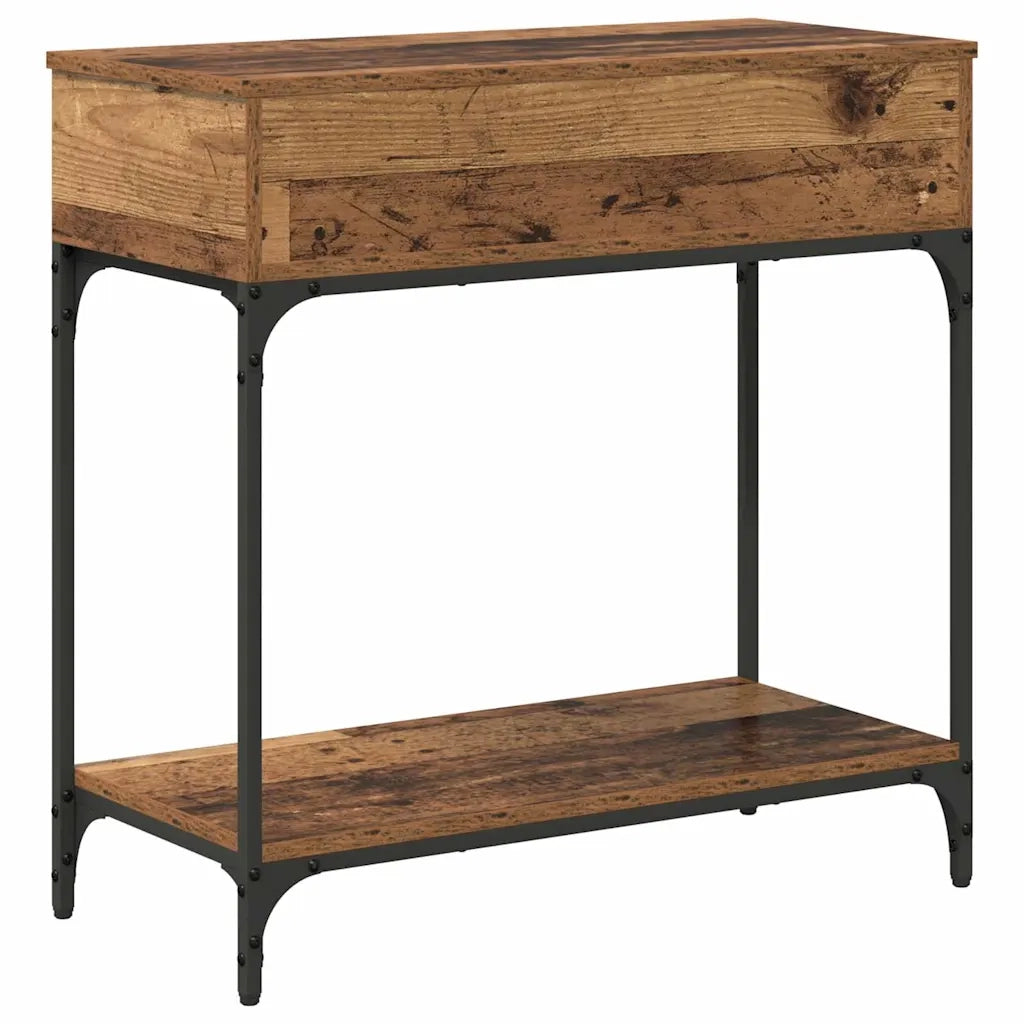 Tavolo Consolle | Tavolo d'Ingresso con cassetto Legno vecchio 75 x 34,5 x 75 cm