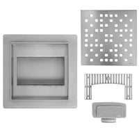 Scarico Lineare Rea Dots 150x150 Nickel Brush