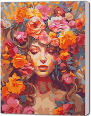 Scheda per dipingere fiori su tela per adulti e bambini - Set di creatività per dipingere su tela da 6 anni
