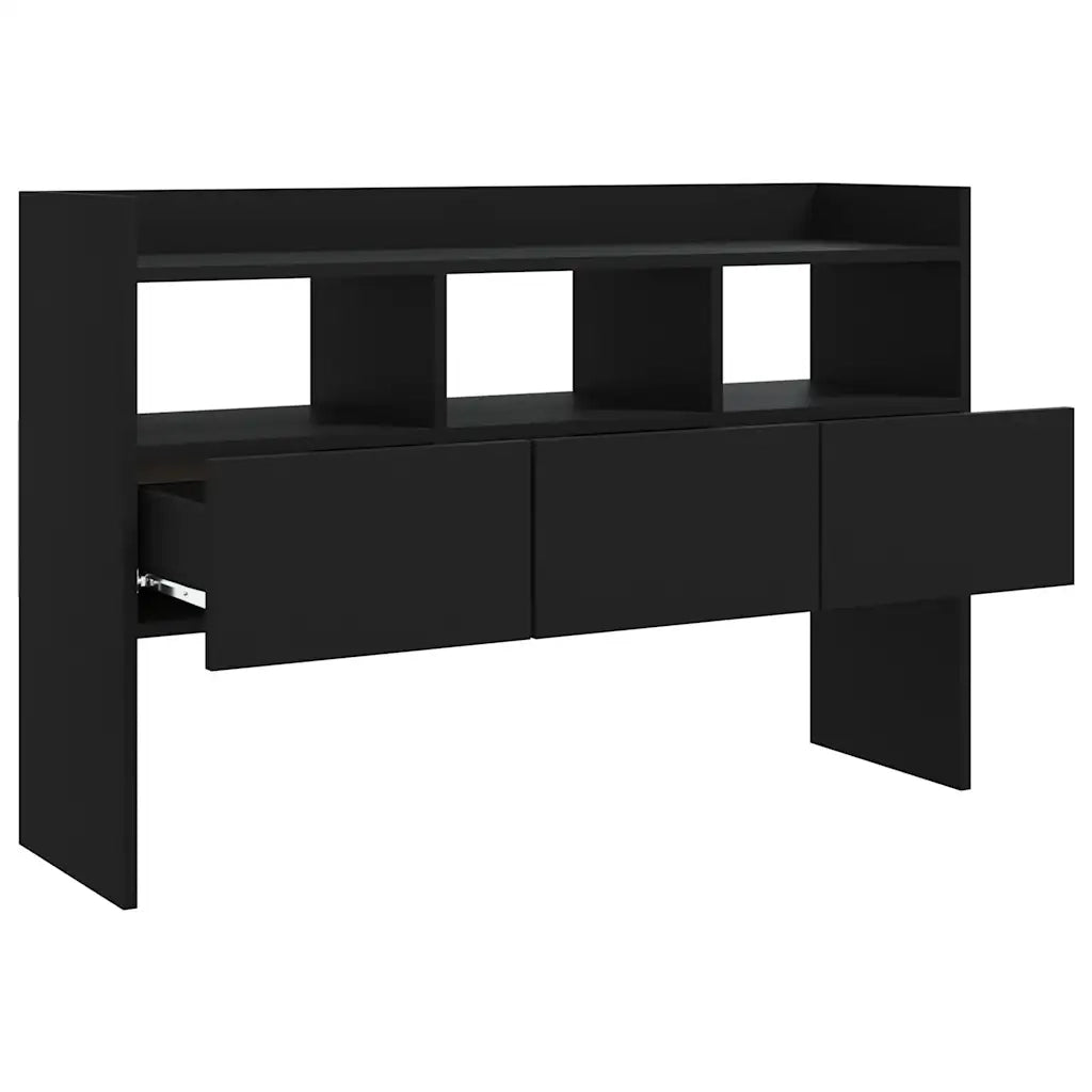 Credenza | Madia | Buffet da pranzo | Armadio da pranzo Nera 105x30x70 cm in Legno Multistrato