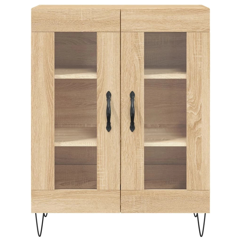 Buffet credenza cassettiera armadio mobile contenitore organizer cucina soggiorno rovere Sonoma 69,5 x 34 x 90 cm legno ingegnerizzato marrone 02_0031639