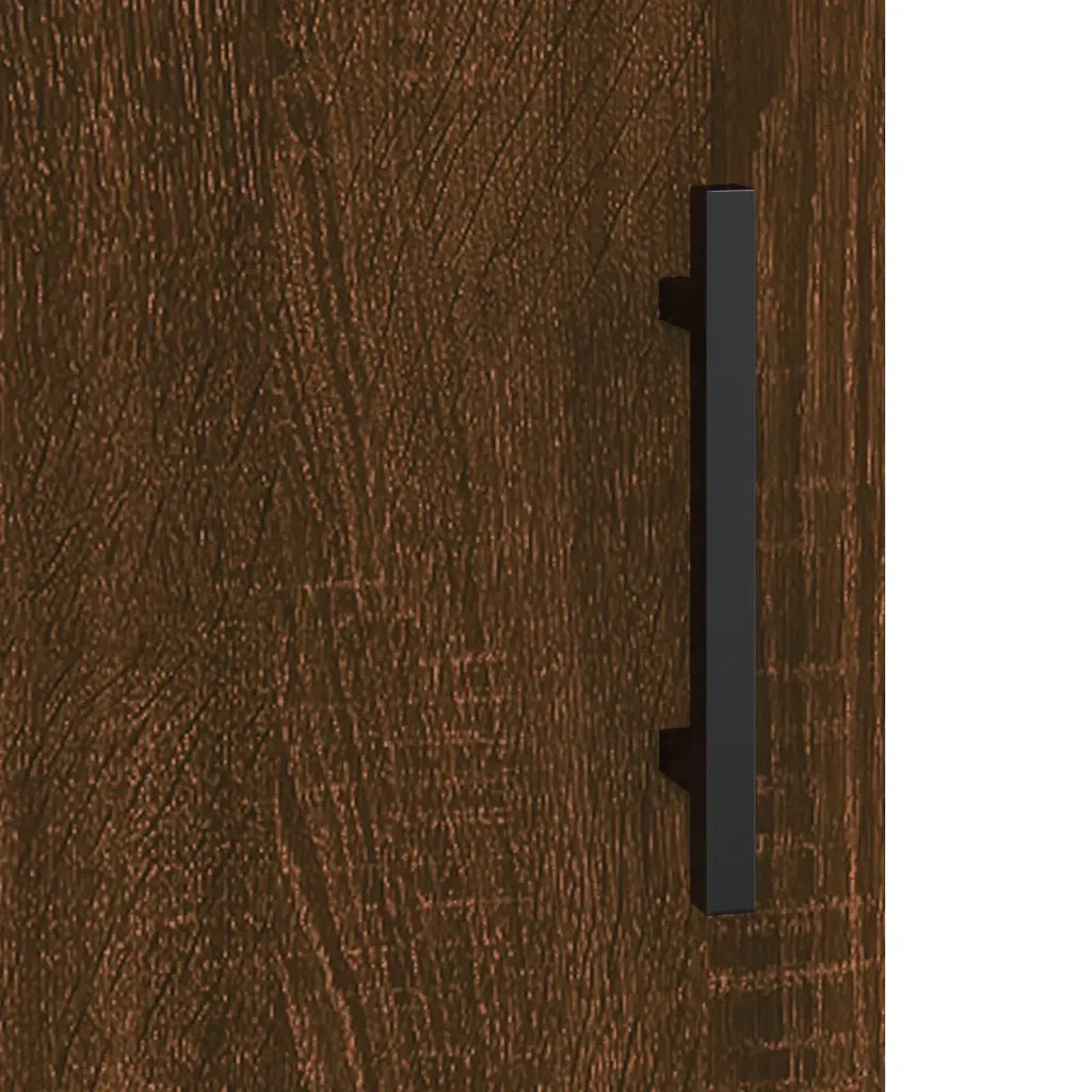 Armadietti a Parete 2 pz Rovere Marrone in Legno Multistrato 3197968