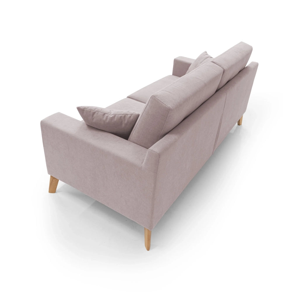 Danish Divano moderno in tessuto morbido impermeabile T02 186 cm rosa
