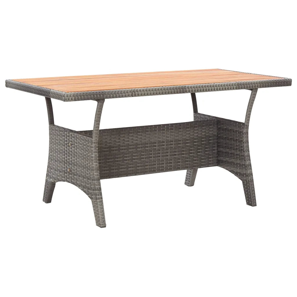Set Pranzo da Giardino 3 pz Polyrattan e Legno Massello Acacia 3095250