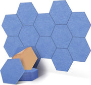 12 pannelli acustici quadrati autoadesivi in poliestere per isolamento acustico - 30 x 30 x 1 cm - pannelli assorbenti con texture morbida - blu