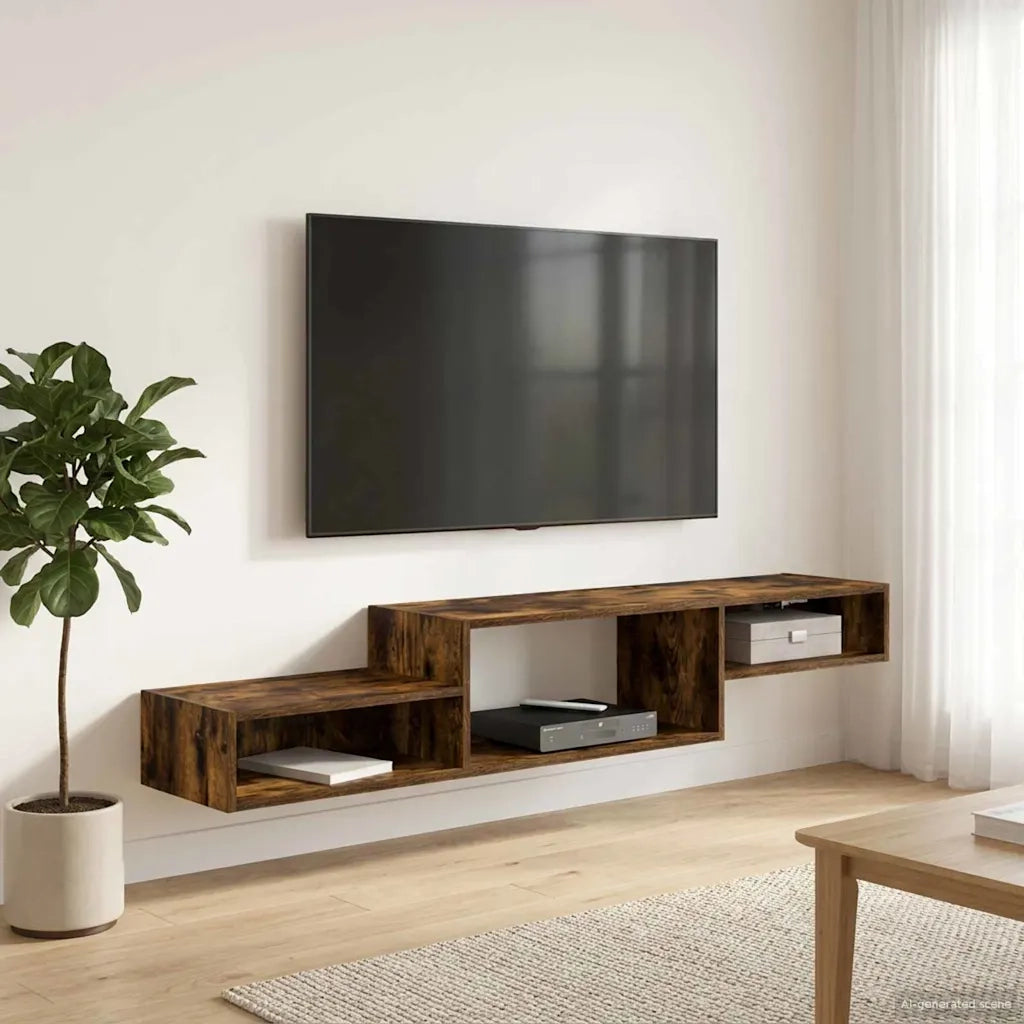 Mobile TV da Parete A parete Rovere Fumo 150 x 28 x 26 cm 8005993