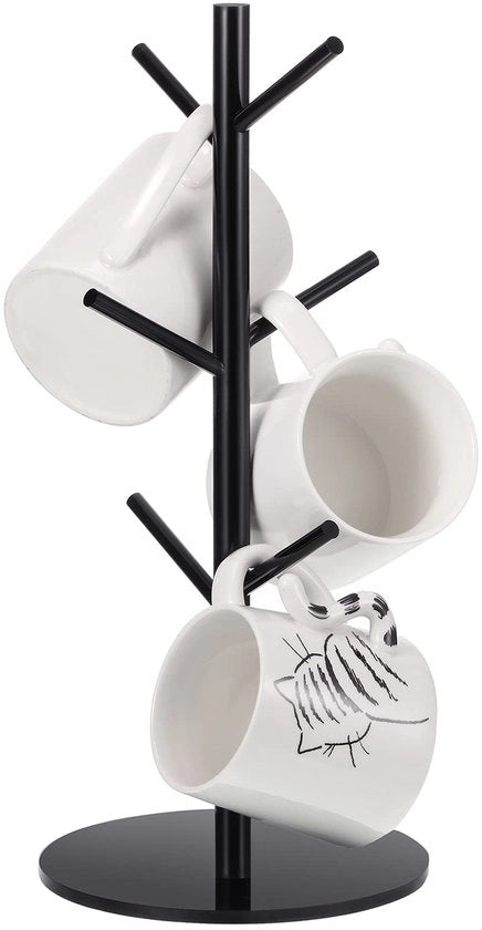 Supporto per Tazza in Acrilico - 35 cm - Display - 6 Ganci - Raffreddabile
