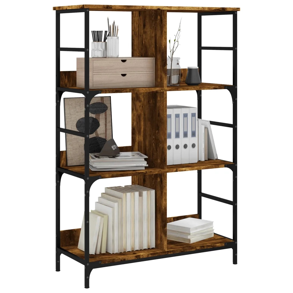 Libreria Rovere Fumo 78,5x33x117,5 cm in Legno Multistratocod mxl 83176
