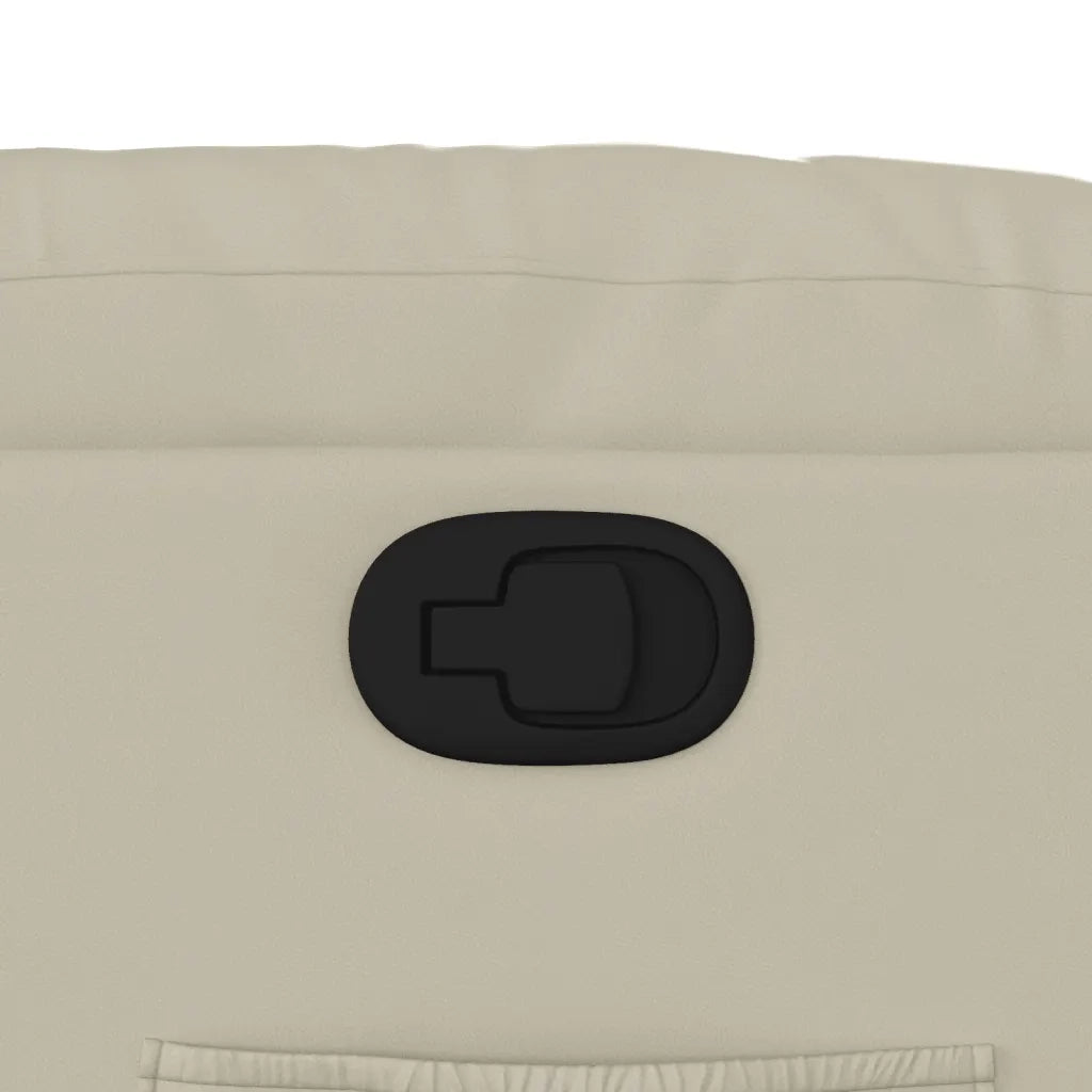 Poltrona Reclinabile Crema in Similpelle 374120