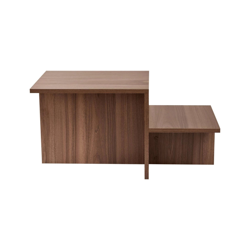 Lomagna, Tavolino da Salotto Forma Rettangolare, 80x40x40h cm Marrone Noce