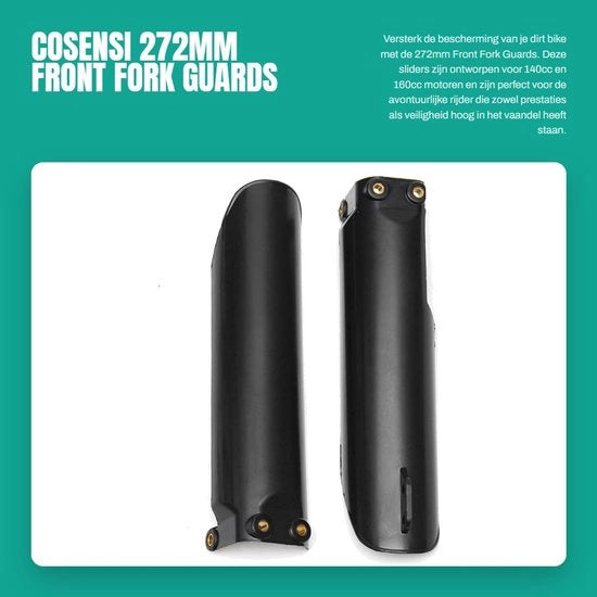 Protezioni Avanti Forcelli Marzocchi Stile - Nero - 2 Pezzi - Adatto per Motocicli 4 Tempi - Incluso Materiale di Montaggio - Resina Resistente allo Shock - Coperture Forcelli