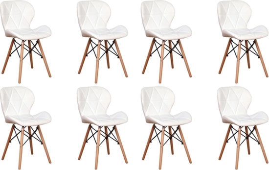 Set di 8 sedie per salotto in stile moderno, altezza di 38cm
