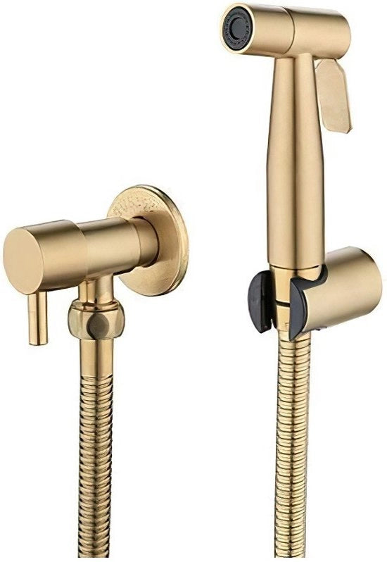 Bidetkrane per Bagno - RVS - Ghiaccio - Con Supporto - Asciugamani per Bagno - Doccia a Mano - Accessori Bagno - Montaggio a Parete Bagno - Attacco per Doccia ad Alta Pressione - Set di Bidet e Doccia per Bagno
