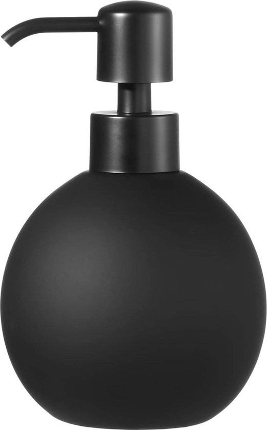 Sistema di Detersivo per Mani 14oz/420ml - Bottiglia di Sapone Liquido Ricaricabile - Dispensatore Ceramico per Docce - Nero Opaco - Bagno Cucina