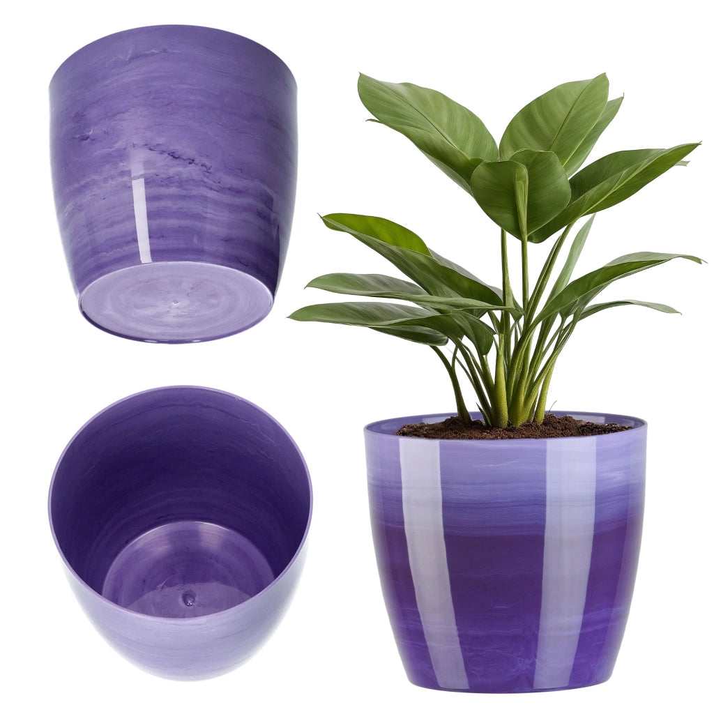 Coprivaso KADAX da 16 cm, vaso da fiori in marmo viola, supporto per fiori da soggiorno